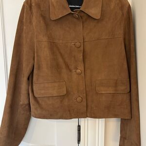 Massimo Dutti Tan Suede Jacket